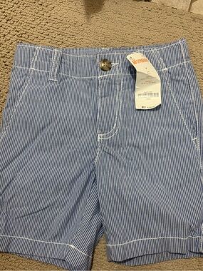 Gymboree Boys Blue and White Pinstripe Flat Front Shorts